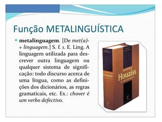 Funções da linguagem e elementos da comunicação