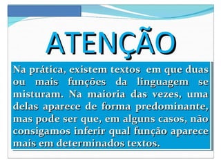 Funções da linguagem e elementos da comunicação