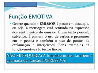 Funções da linguagem e elementos da comunicação