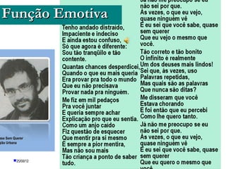 Função Emotiva




ase Sem Querer
gião Urbana



        25/08/12
 