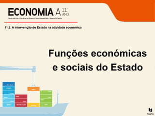 Funções económicas
e sociais do Estado
11.2. A intervenção do Estado na atividade económica
 