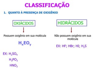 ÁCIDOSPROPRIEDADES DOS ÁCIDOS:Possuem sabor azedo – Ex: limão, acerola e abacaxi