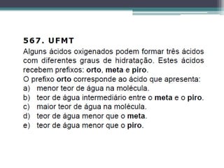 Funções inorgânicas   ácidos