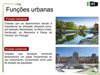 Função Morfologia das cidades e áreas urbanas | PPTX