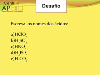 www.aulasapoio.com - Química -  Função Inorgânica