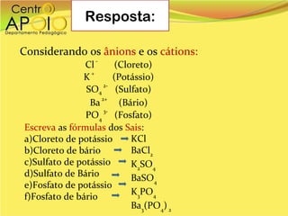 www.AulasParticulares.Info - Química -  Função Inorgânica
