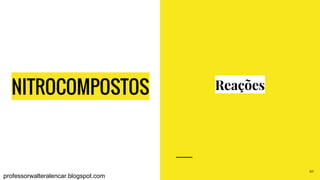 NITROCOMPOSTOS Reações
10
professorwalteralencar.blogspot.com