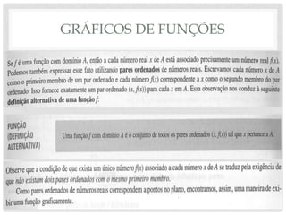 GRÁFICOS DE FUNÇÕES
 