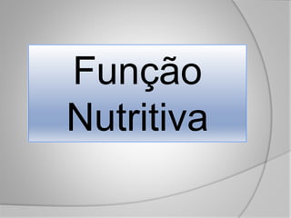 Função
Nutritiva
 