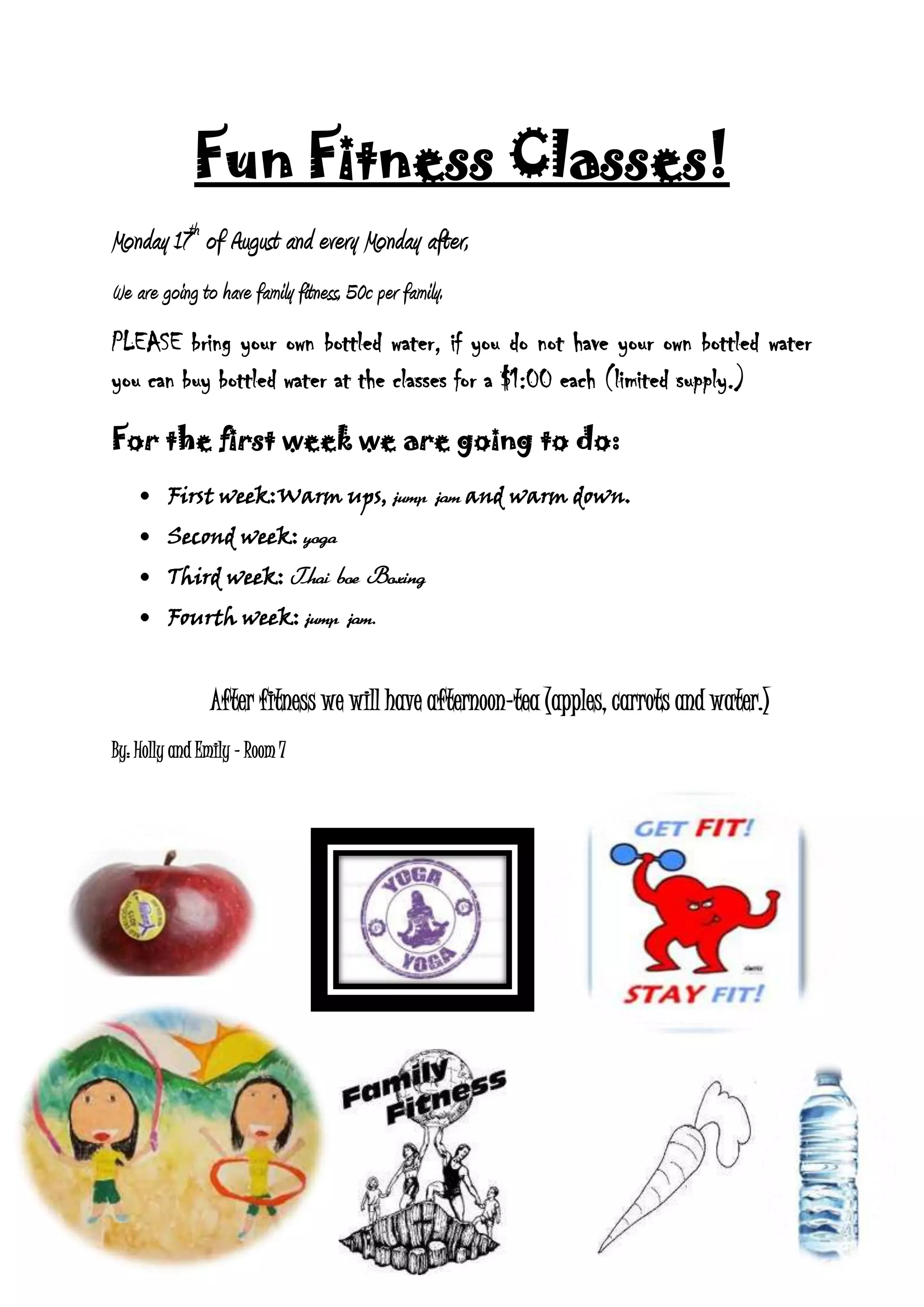 Fun fitness classes | DOCX