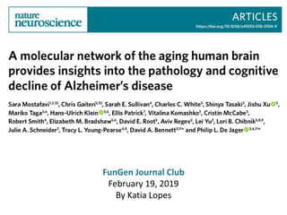 FunGen Journal Club
February 19, 2019
By Katia Lopes
 