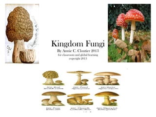 acloutier2013 copyright
Kingdom Fungi
By Annie C. Cloutier 2013
for classroom and global learning
copyright 2013
 