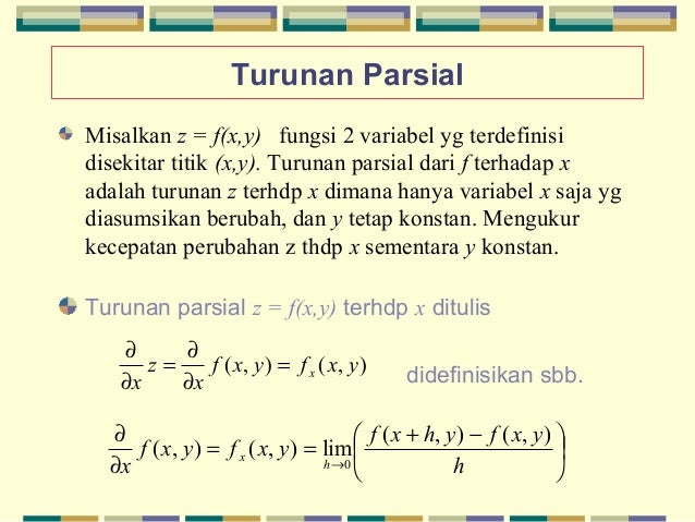 Fungsi beberapa varibel peubah banyak