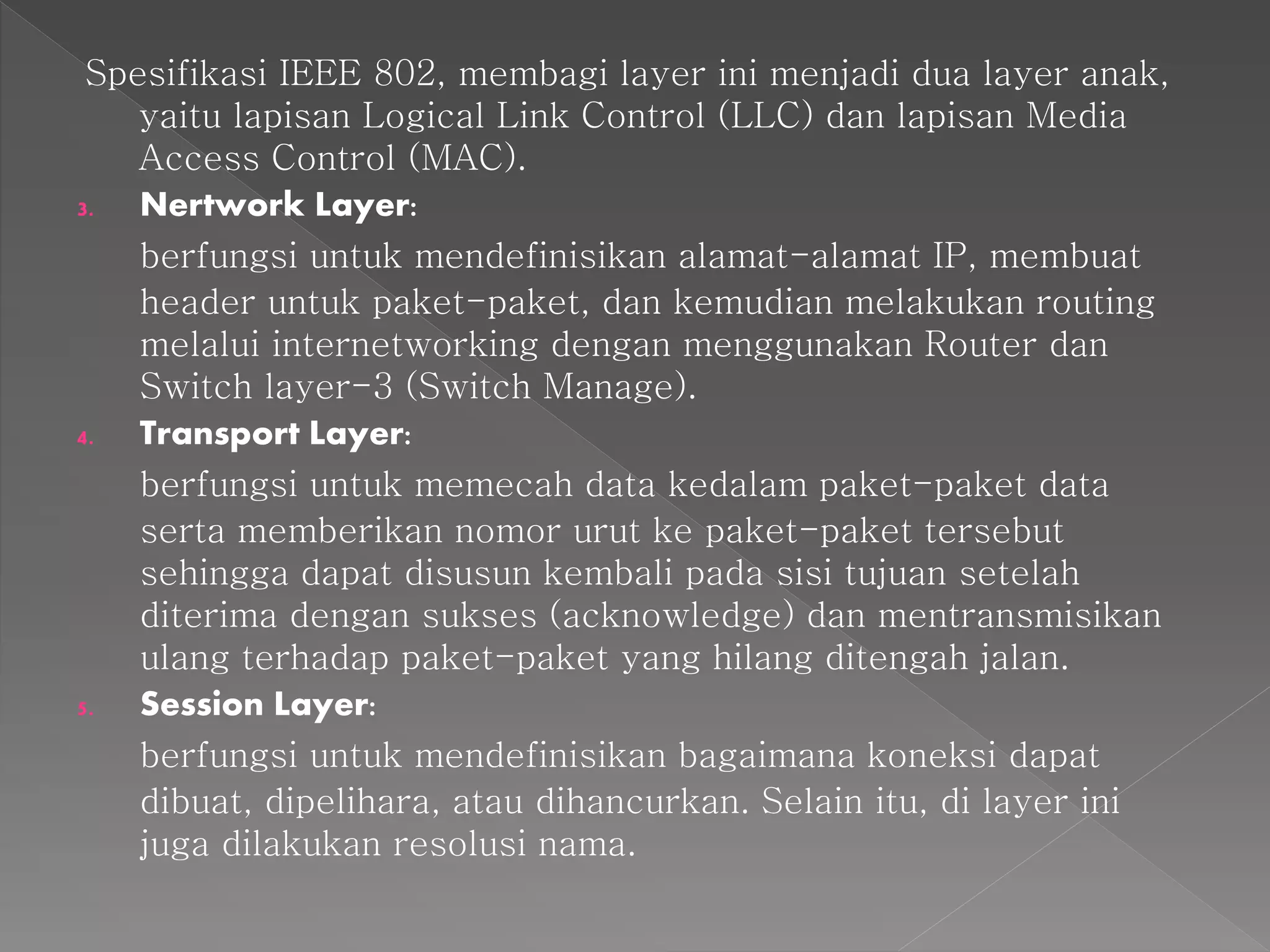 Fungsi 7 layer osi | PPTX