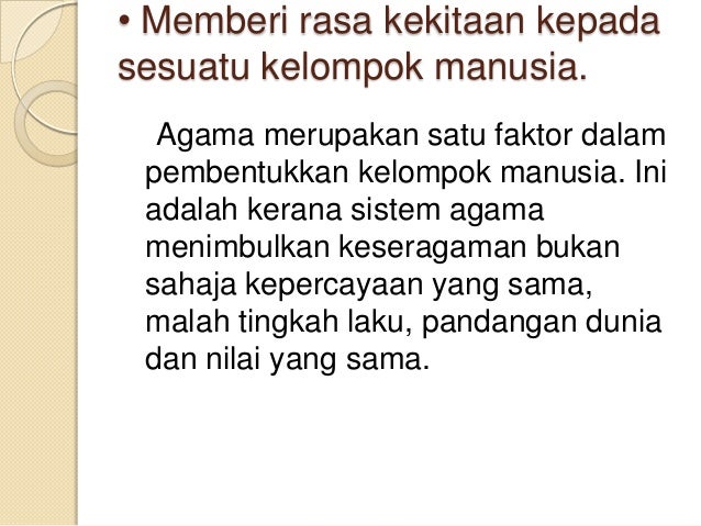 Fungsi agama bagi kehidupam manusia