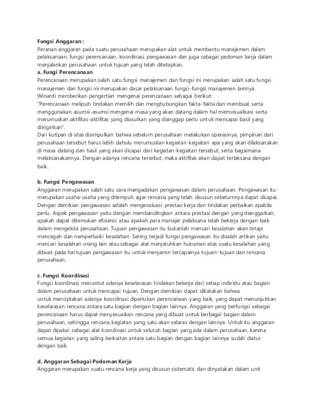 Fungsi anggaran