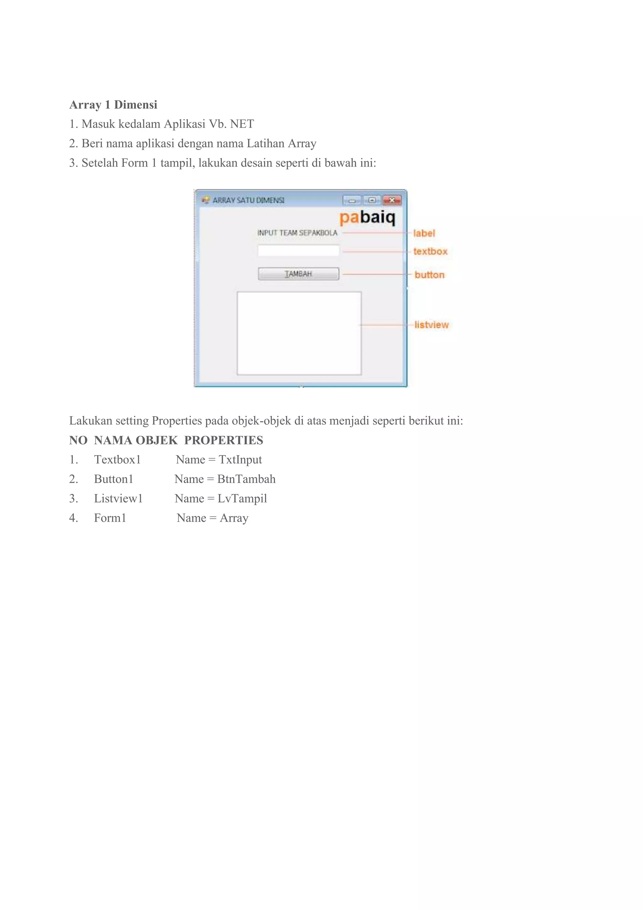 Fungsi Array pada VB.docx