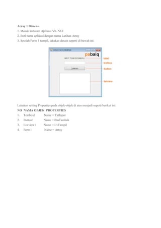 Fungsi Array pada VB.docx