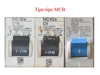 Tipe-tipe MCB
 