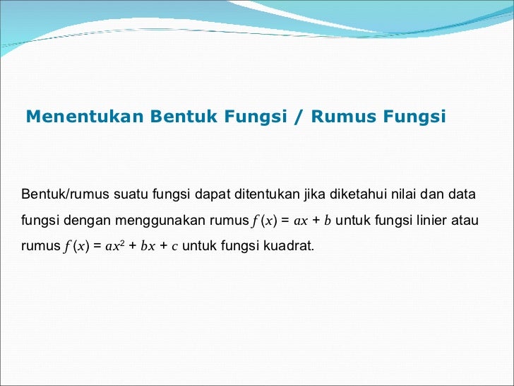 Fungsi dan Persamaan Garis