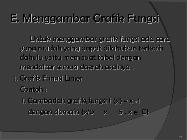 Fungsi dan relasi