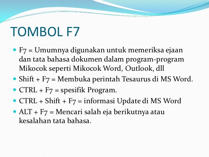 Fungsi Dari F1 Sampai F12 Pada Keyboard