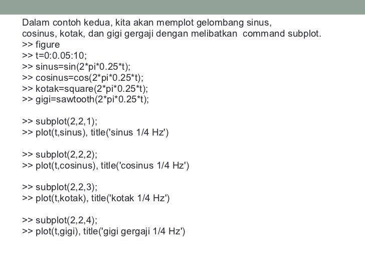 Contoh Grafik Matlab - Sepcont