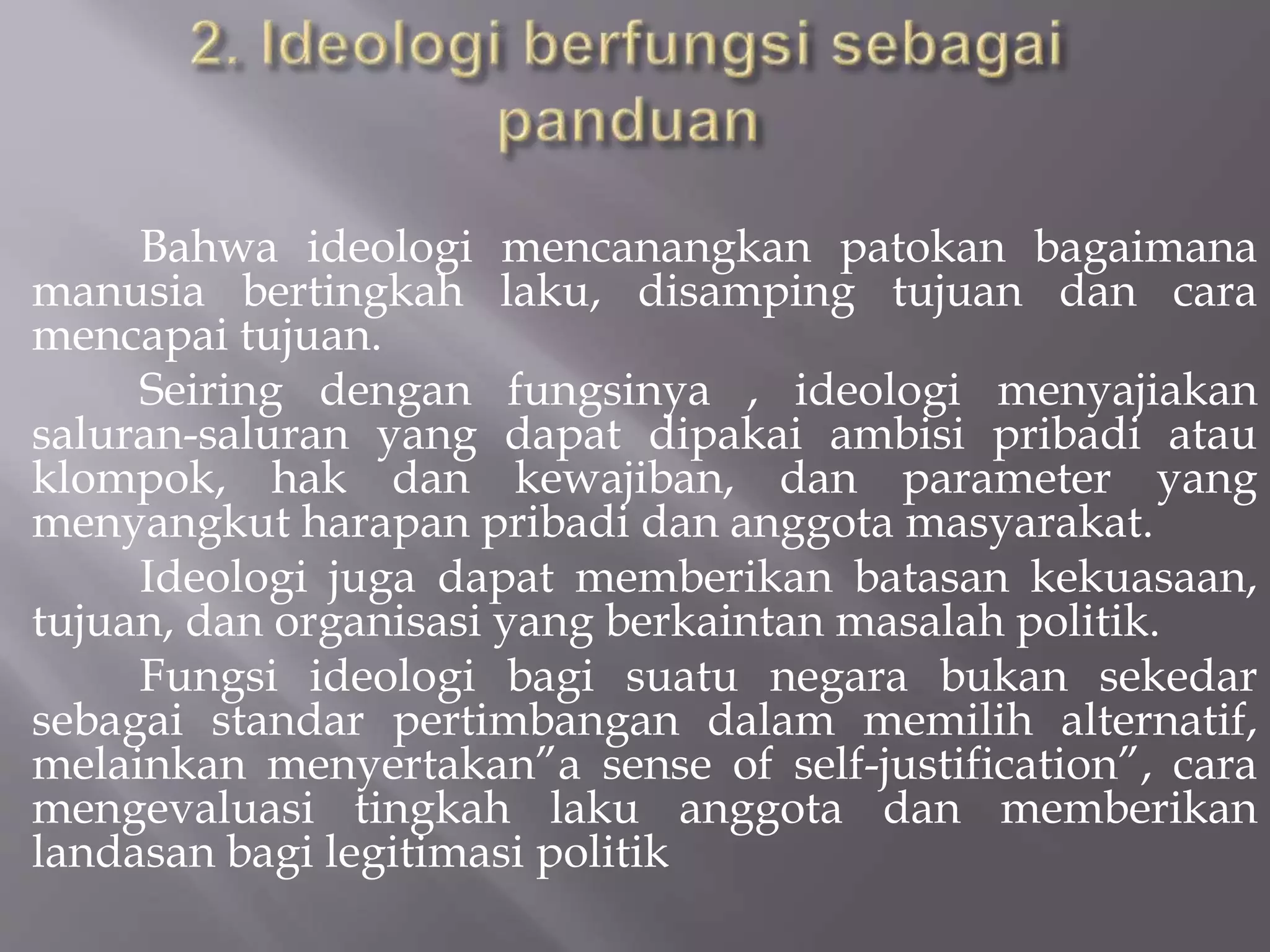 Fungsi ideologi | PPTX