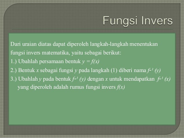 Fungsi invers matematika