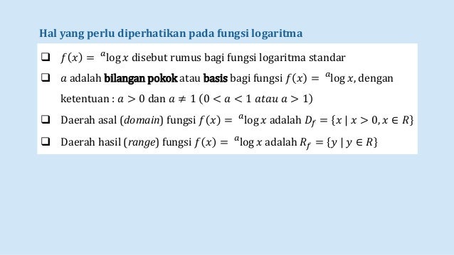 Fungsi Logaritma