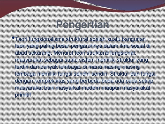 Fungsionalisme Struktural Emile Durkheim Dan Auguste Comte