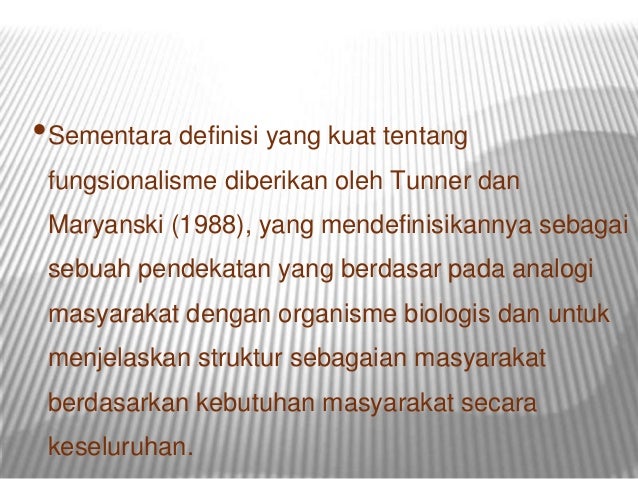 Fungsionalisme Struktural Emile Durkheim Dan Auguste Comte