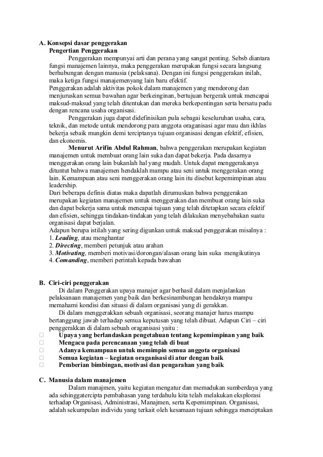 Fungsi Pergerakan Fungsi Pergerakan