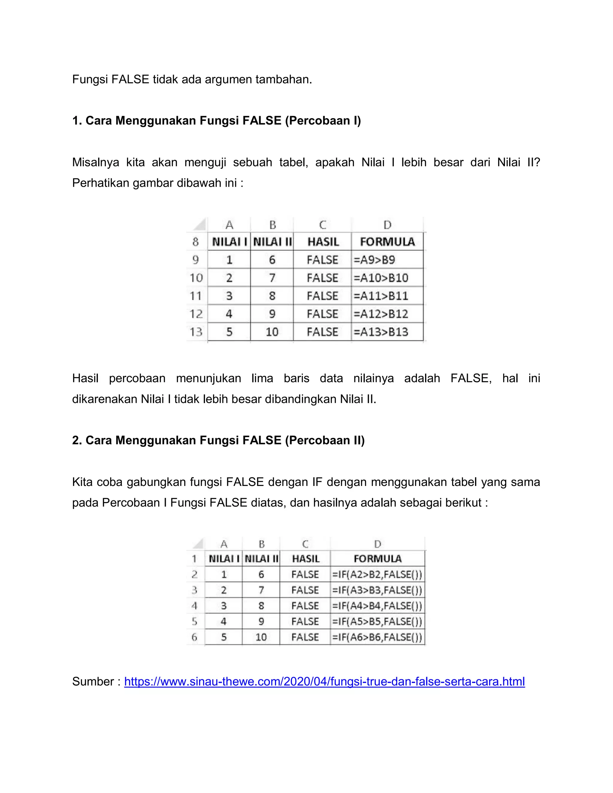 Fungsi True Dan False Serta Cara Menggunakan Di Excel PDF Fungsi true dan false serta cara menggunakan di excel pdf