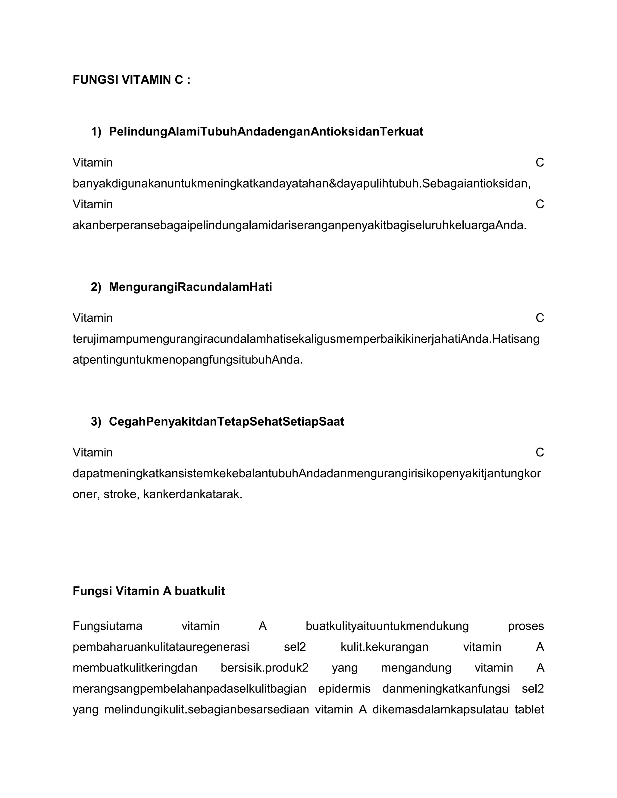 Fungsi vitamin c | PDF