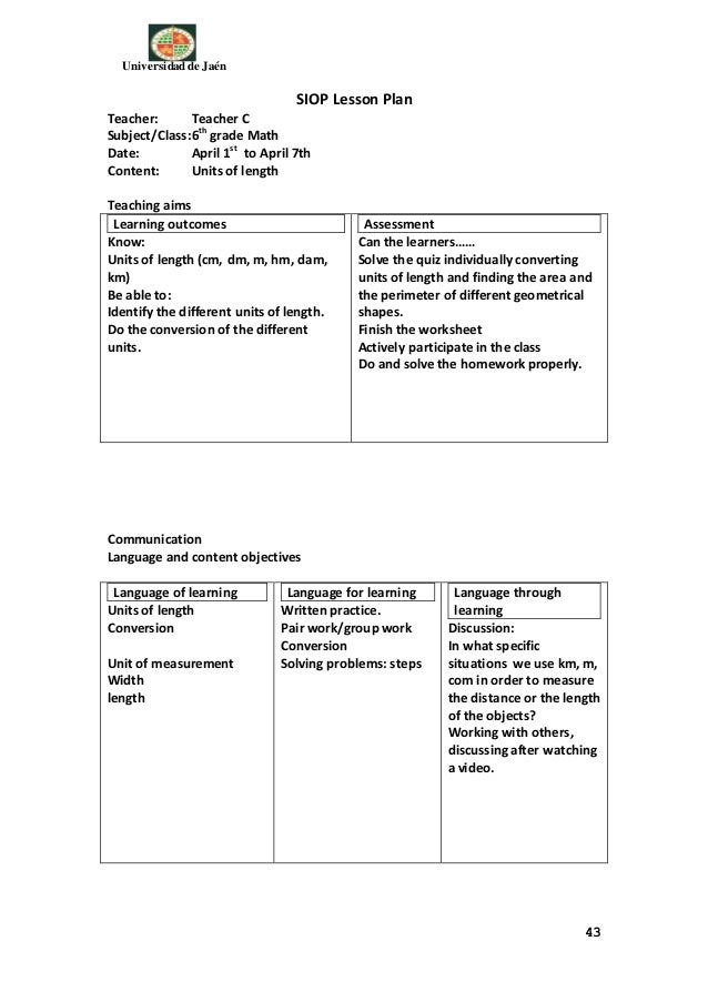 sei in siop lesson plan Sei strategies in a siop lesson plan 1) create a siop lesson plan that integrates language objectives, content objectives, and best instructional practices for ells, as well as authentic assessment. sei in siop lesson plan Sei strategies in a siop lesson plan 1) create a siop lesson plan that integrates language objectives, content objectives, and best instructional practices for ells, as well as authentic assessment.