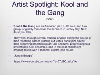Artist Profile: Jimmy Hendrix
 Funk rock: a style of music fusing Funk with heavy Rock influences that began
in the 1960s...