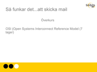 Så funkar det...att skicka mail IP (Internet Protokoll) routa paketeten (kollar bara adressen). 