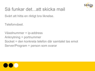Så funkar det...att skicka mail Roligare att arbeta och kommunicera med andra människor än med en maskin 