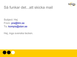 Så funkar det...att skicka mail 