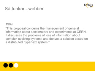 Så funkar...webben Ted Nelson 1965 Hypertext 