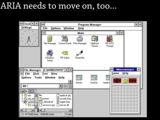ARIA needs to move on, too...
 