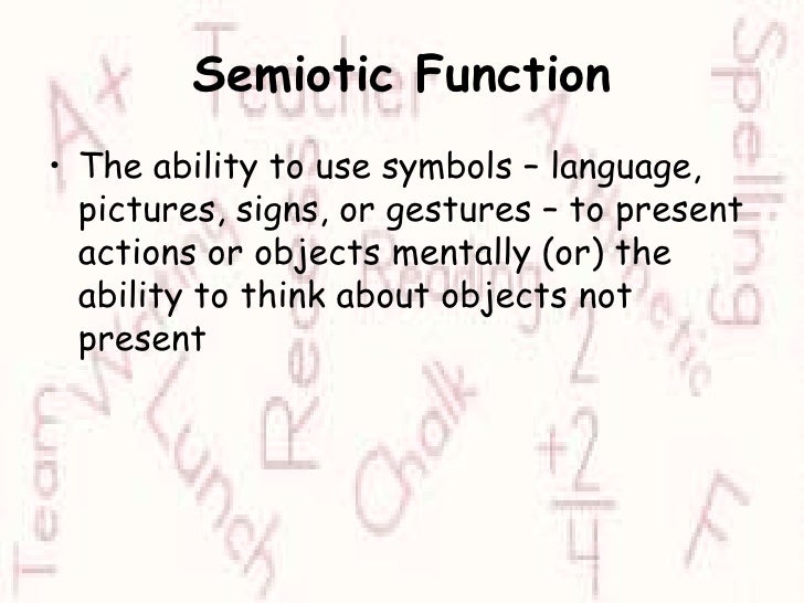 semiotic function piaget