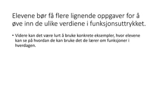 Funksjoner, introduksjon | PPTX