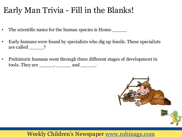 Fun Learning For Kids : Prehistoric Man