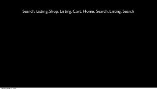 Search, Listing, Shop, Listing, Cart, Home, Search, Listing, Search




Tuesday, March 12, 13
 