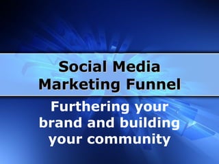 Social Media Marketing Funnel Furthering your brand and building your community 