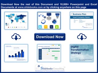 11
Download Now the rest of this Document and 10,000+ Powerpoint and Excel
Documents at www.slidebooks.com or by clicking anywhere on this page
Download Now
 