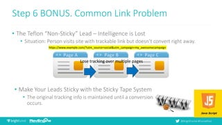 @BrightFunnel #FunnelFest
• Make Your Leads Sticky with the Sticky Tape System
• The original tracking info is maintained ...