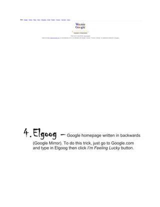 Funny and amazing google tricks | PDF